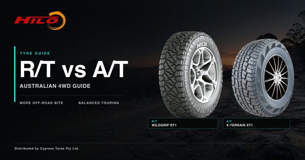 HILO WILDGRIP RT1 and X-TERRAIN XT1 tyres compared for Australian 4WD driving