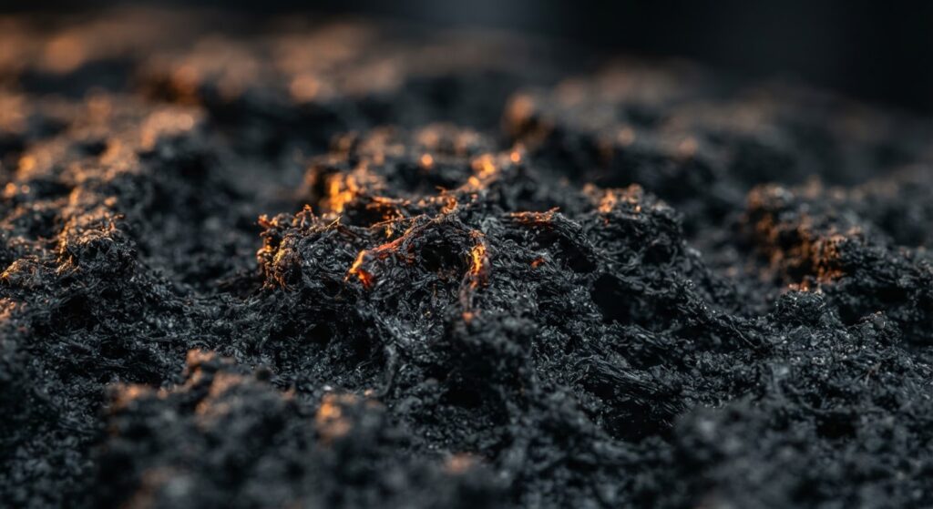 Macro view of a tyre tread compound surface